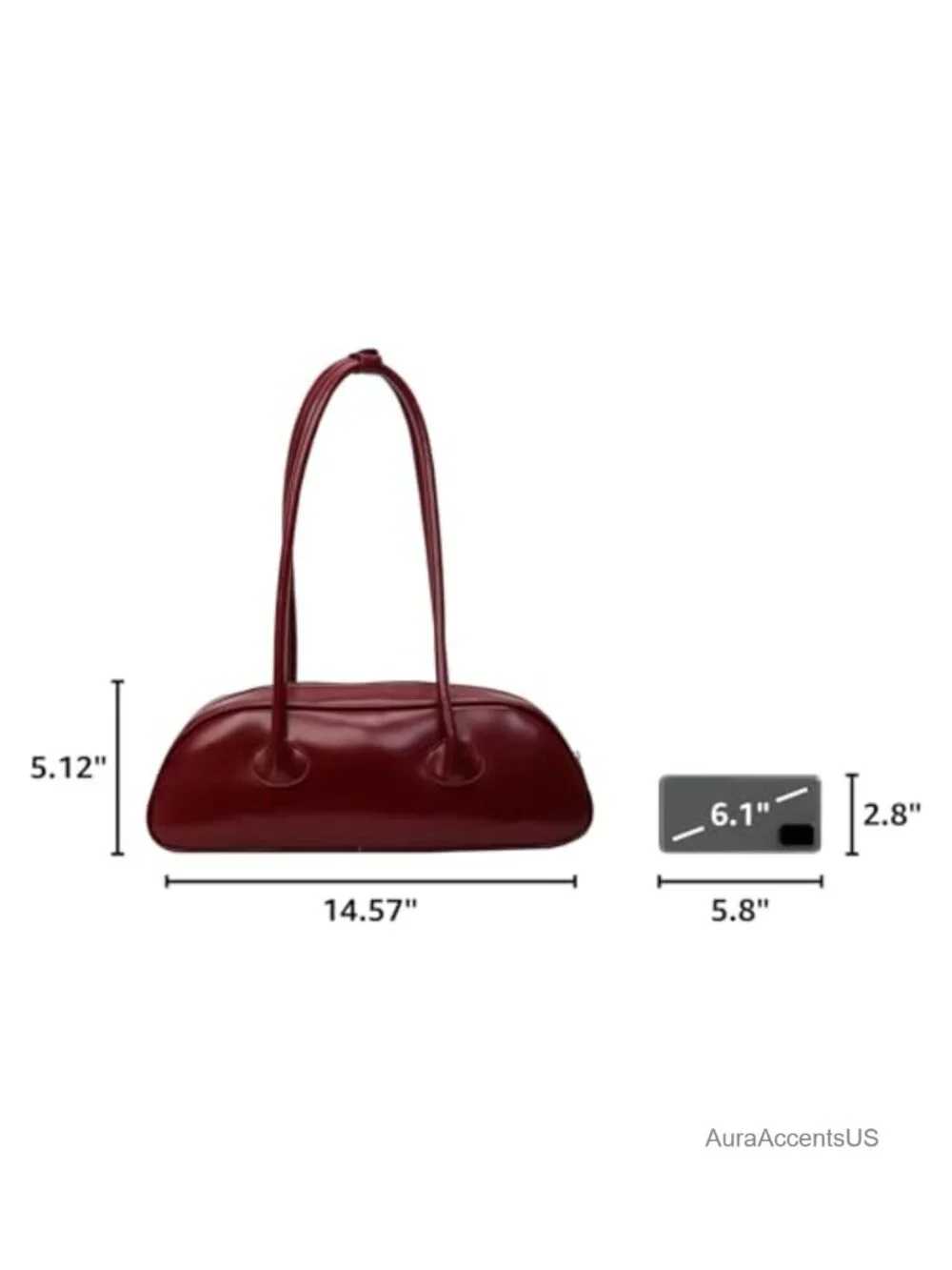 Waterproof PU Leather Hobo Bag Women's Shoulder Handbag with Top Handle &